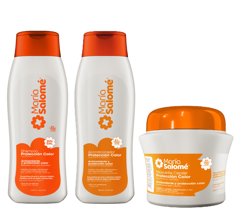 Maria Salome Antioxidant Color Care Protection kit - Shampoo 13.5 fl.oz + Conditioner 13.5 fl.oz +  Hair Mask 11.8 fl.oz