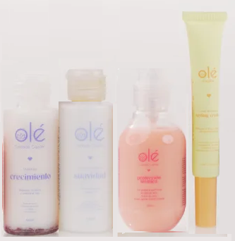 OLÉ Hair Care Travel Packs - 4 Mini OLÉ Products with Limited Edition Bag