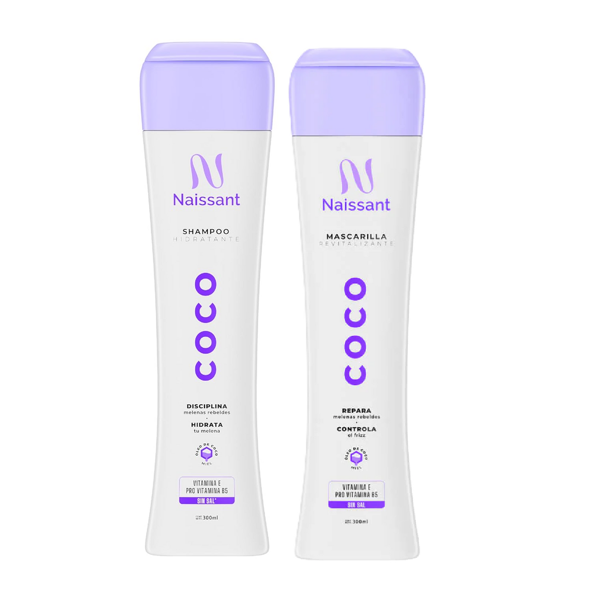 Naissant Professional Coconut Oil Line of Hydrating Hair Shampoo, Mask and Oil - Linea de Coco
