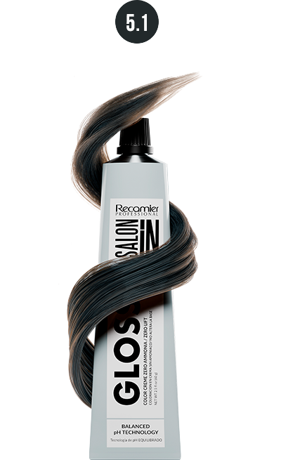 Recamier Professional Salon In Gloss Collection, Zero Ammonia, Zero Lift, Hair Color Creme 2.1oz