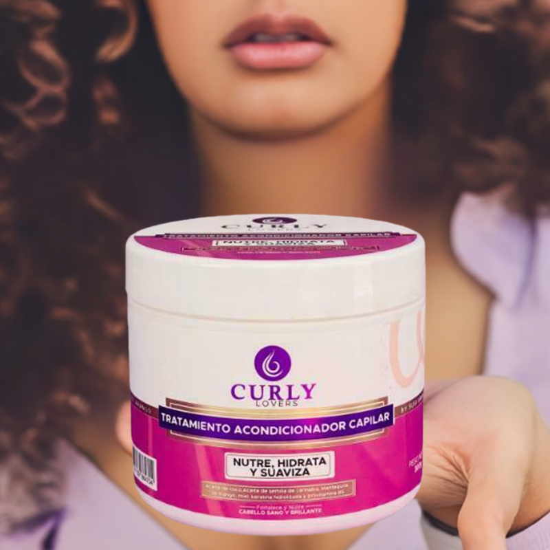 Curly Lovers Natural Hair Conditioning Treatment 10.5oz - Tratamiento Acondicionador Capilar Natural