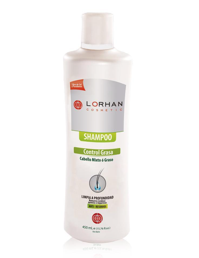 LORHAN Grease Control Shampoo - Clarifying Anti-Residue Scalp Cleanser for Oily & Mixed Hair Types - Salt & Paraben Free - 15.76 fl oz (450 ml)