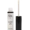 S.he Makeup Glossy Lips Glitter Lip Gloss, Clear & Shimmering x 6 Units - Brillo de labios con purpurina (6 Unidades)