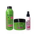 MySalon 3x Keratin Straightening Smoothing Set, Shampoo + Mask + Triple Keratin Spray