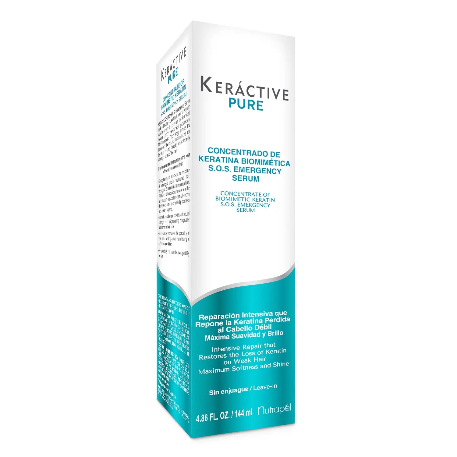 Nutrapel Keractive Pure – Concentrate of Biomimetic Keratin Serum 4.86 fl oz Leave in Treatment