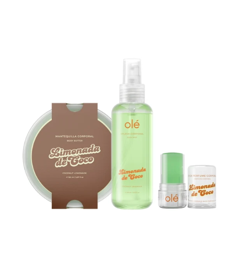 Olé Capilar Coconut Lemonade Body Care Pack – Body Butter, Body Splash & Jelly Perfume | Tropical & Creamy Fragrance | Hydration, Freshness & Daily Comfort