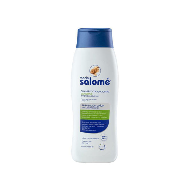 Maria Salome Traditional Sensitive Hair Shampoo Loss Prevention and Hydration 13.5 fl.oz. | Shampoo Sensitivo Prevencion Caida del Cabello