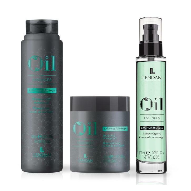 Lendan Ethernal Moringa Kit - Shampoo 1000 ml + Oil 100 ml + Mask 500 ml