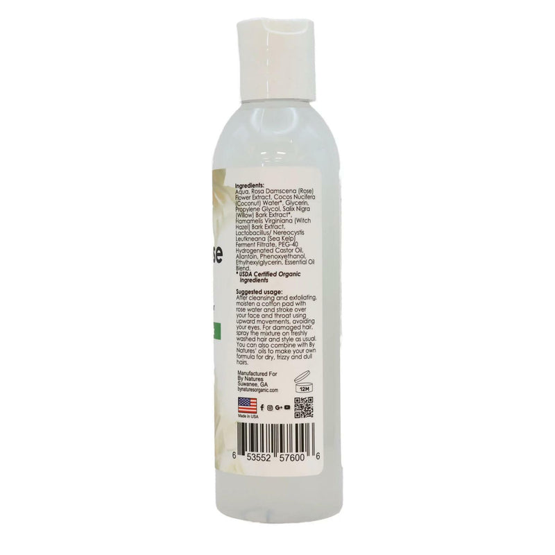 By Natures Herbal & Organic White Rose Water For Face Skin and Hair 6oz