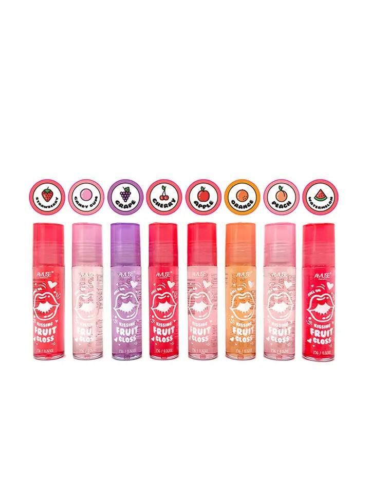 Amuse Kissing Fruit Lip Gloss Set of 6 (Assorted Flavors)