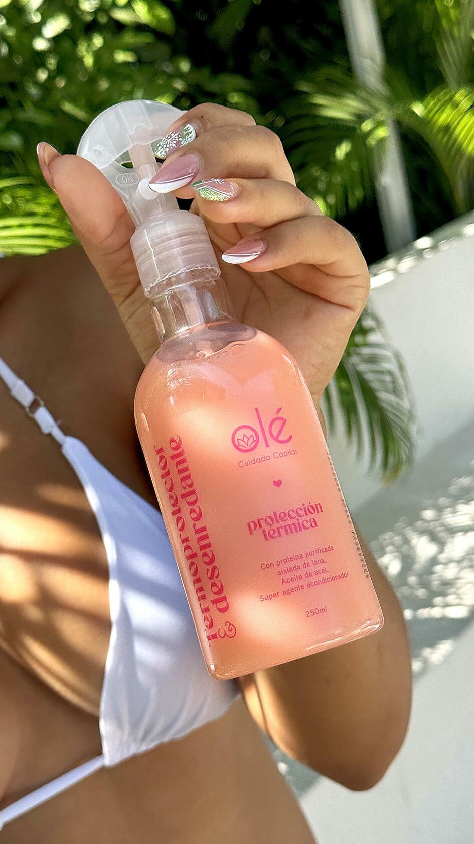 OLÉ Oil Control Hair Pack 4 Pieces - Rice Protein Pre-Shampoo + Onion, Ginger & Celery Shampoo + Mango & Tangerine Conditioner + Detangling thermo protector