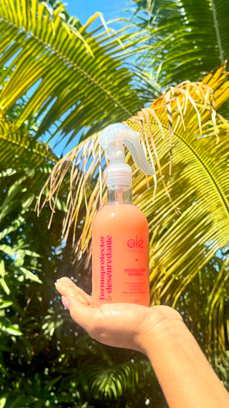 OLÉ Oil Control Hair Pack 4 Pieces - Rice Protein Pre-Shampoo + Onion, Ginger & Celery Shampoo + Mango & Tangerine Conditioner + Detangling thermo protector