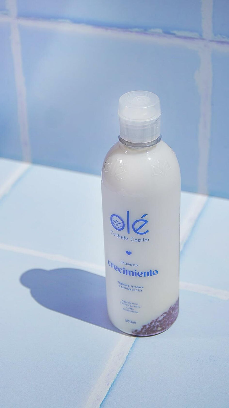 OLÉ Oil Control Hair Pack 4 Pieces - Rice Protein Pre-Shampoo + Onion, Ginger & Celery Shampoo + Mango & Tangerine Conditioner + Detangling thermo protector