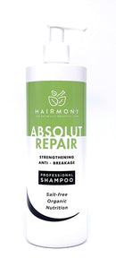 Hairmony Professional Hair Kit for Strengthening & Damaged Hair, Absolute Repair Shampoo 32 fl.oz.  + Collagen & Vitamins Conditioner 32 fl.oz - Kit Shampoo Absolute Repair y Acondionador de Colageno y Vitaminas para el cabello