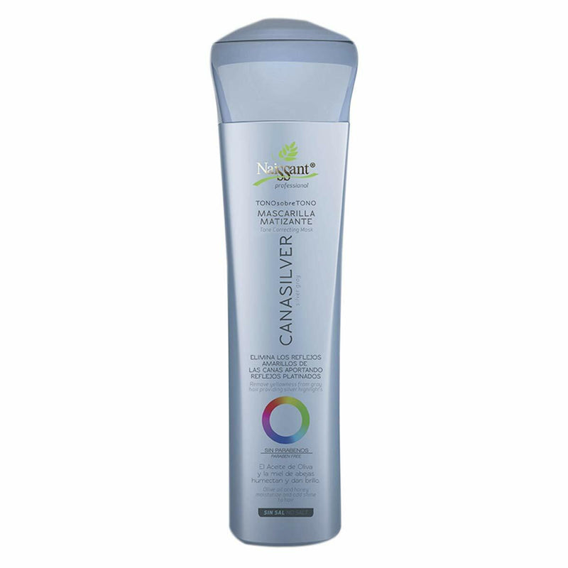 Naissant Professional Silver Grey - Cana Silver Matiz Hair Color Intensifier and Tone Corrector. - Shampoo/Mask Bundle