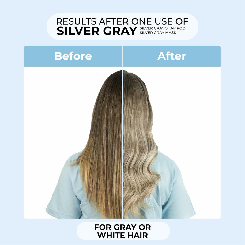 Naissant Professional Silver Grey - Cana Silver Matiz Hair Color Intensifier and Tone Corrector. - Shampoo/Mask Bundle
