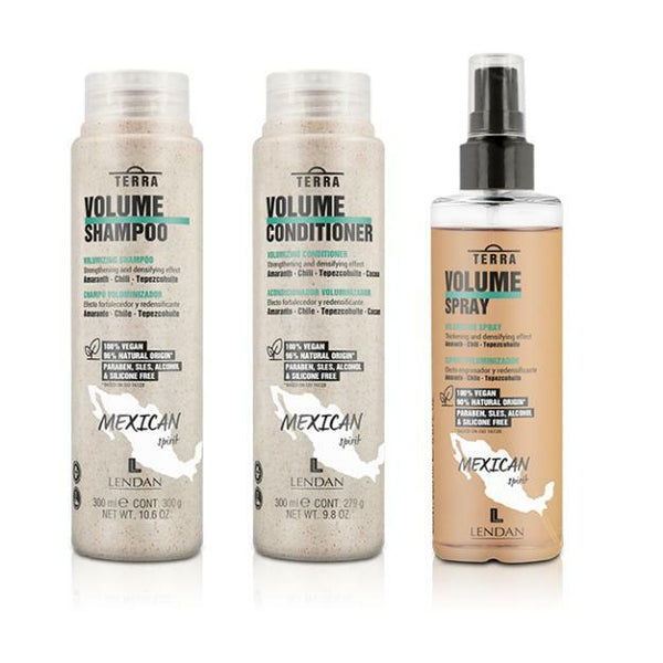 Lendan - Hair Volume Kit - Terra Mexican Spirit - Shampoo 300 ml + Con
