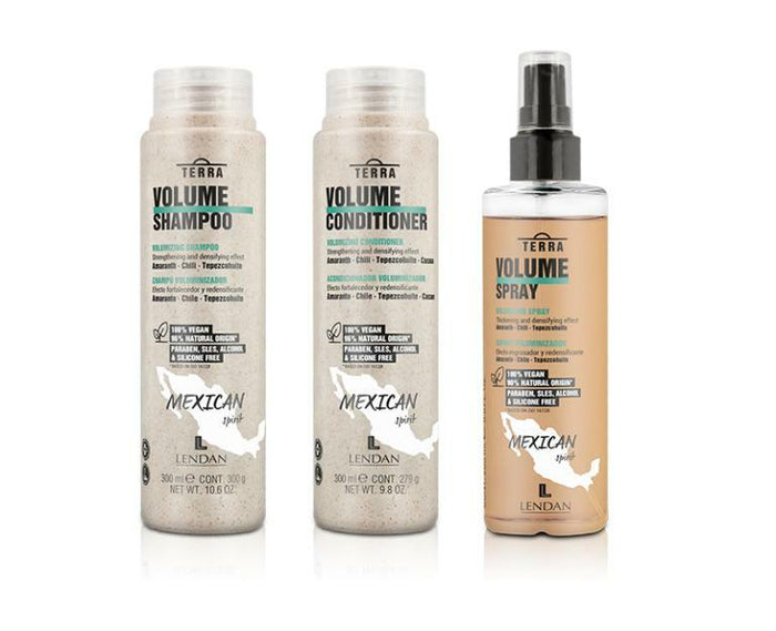 Lendan - Hair Volume Kit - Terra Mexican Spirit - Shampoo 300 ml + Con