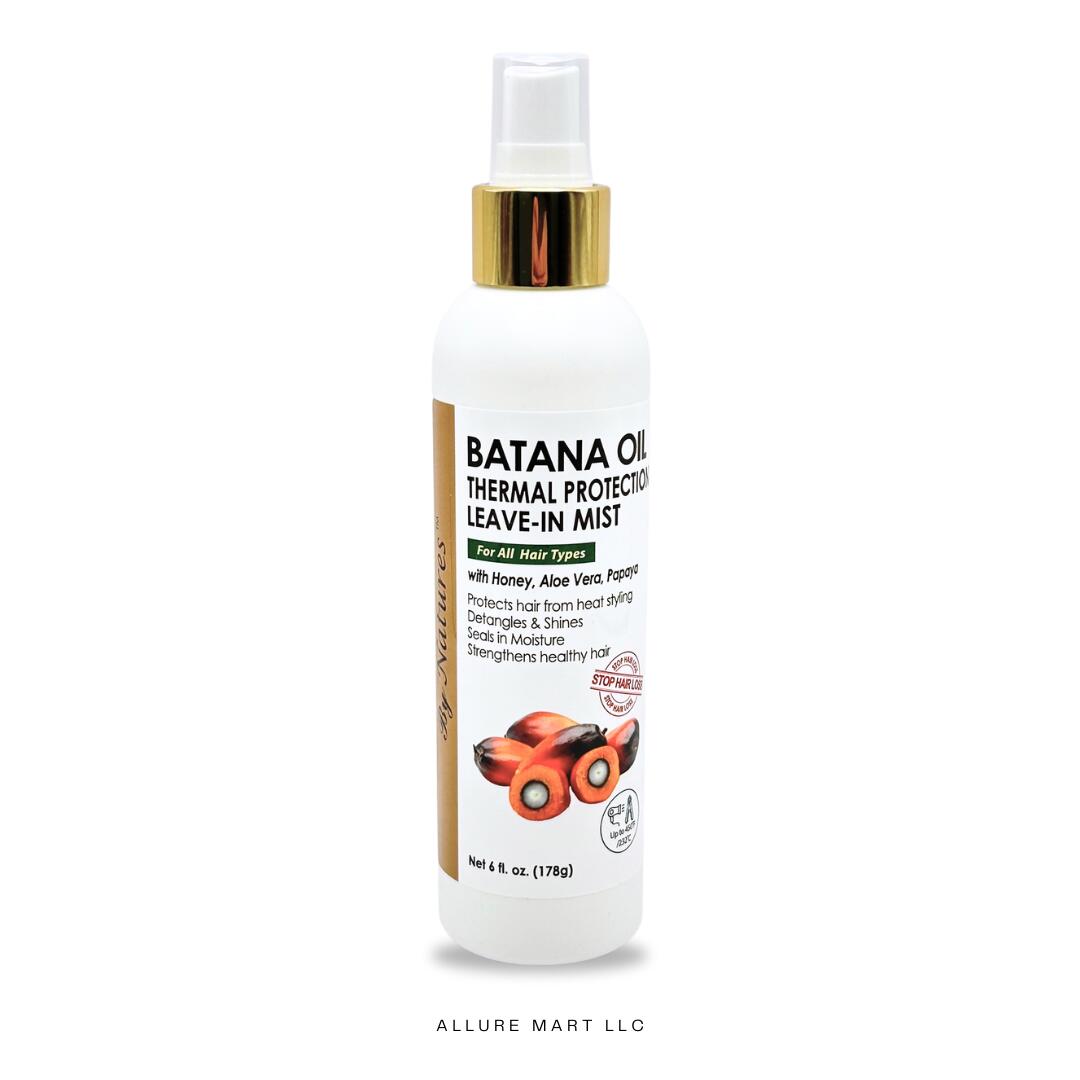 By Natures Batana Oil 5‑Piece Complete Hair Growth & Repair System – Shampoo, Conditioner, Leave‑In, Thermal Protection & Oil Drop | Strength, Shine, Moisture & Heat Defense