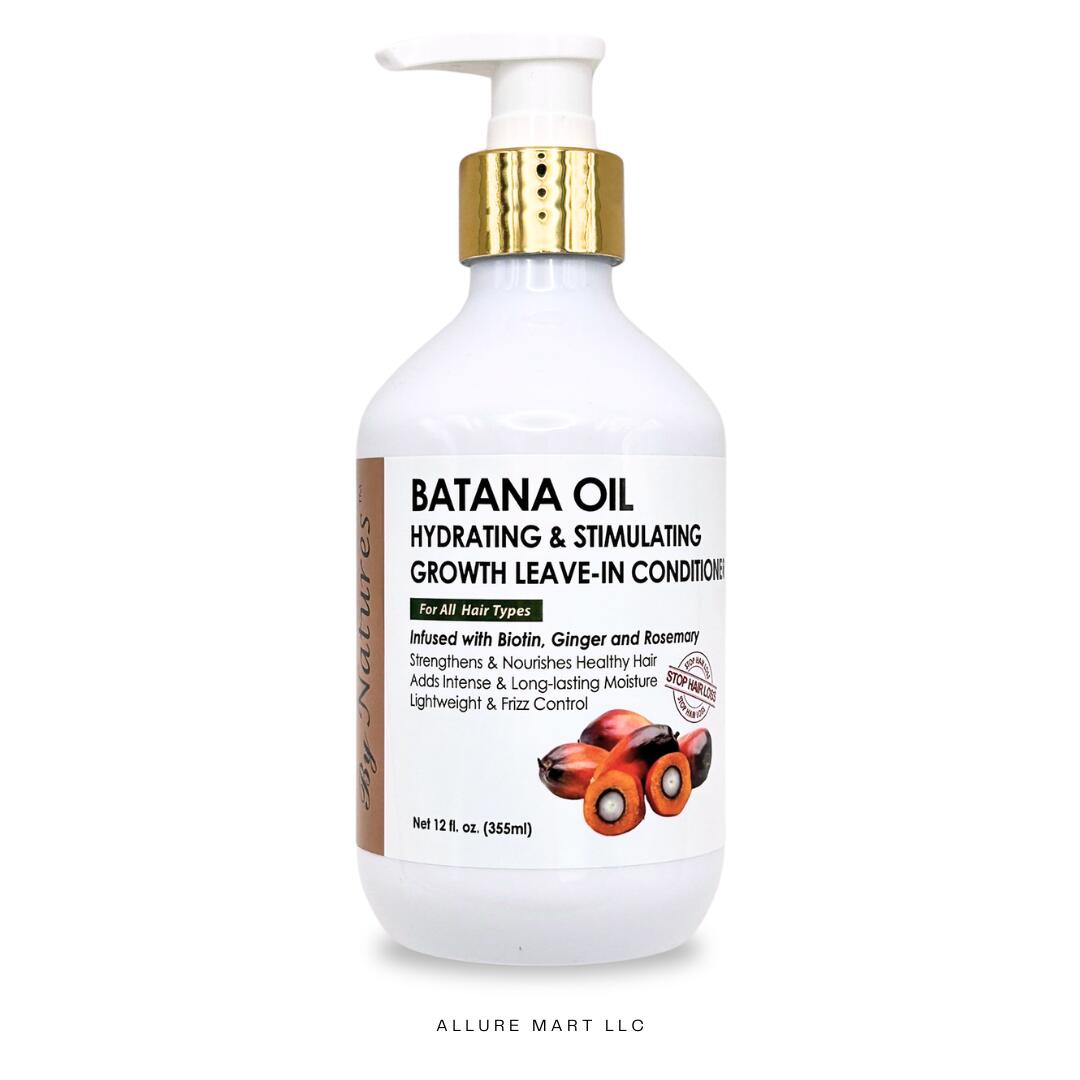 By Natures Batana Oil 5‑Piece Complete Hair Growth & Repair System – Shampoo, Conditioner, Leave‑In, Thermal Protection & Oil Drop | Strength, Shine, Moisture & Heat Defense
