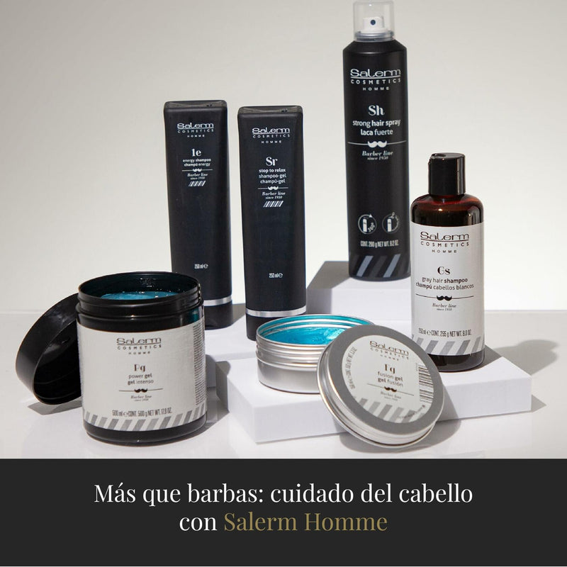 SALERM - Shampoo for Oily Hair - Homme Controle Gras Shampoo - 250 ml - Cleans Hair - Mantain a Clean and Balanced Look - Lightweight Refreshing Formula