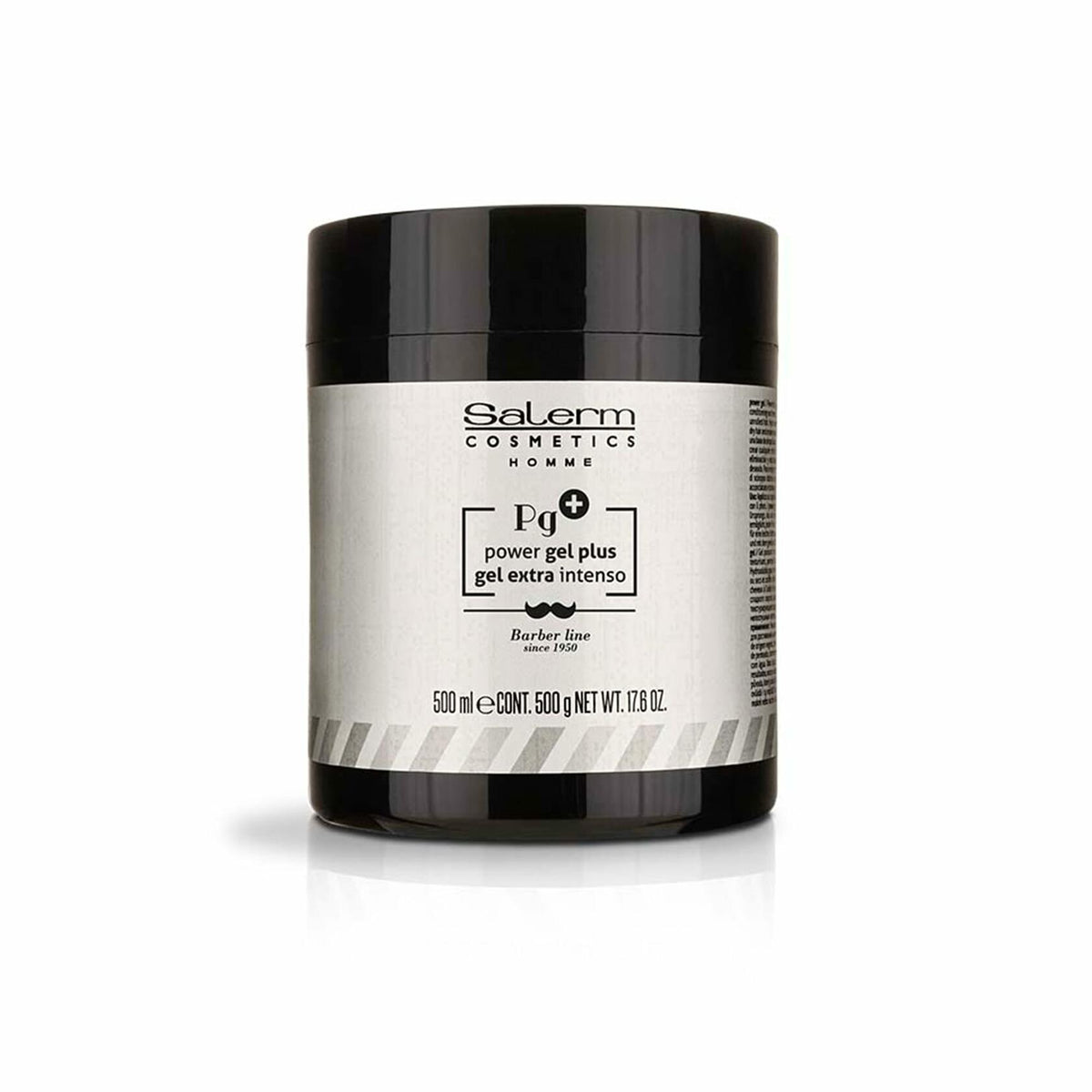 SALERM - Men's Hair Styling Gel - Homme Barber Line - 500 ml  / 17.6 oz - Intense Hold Blue Gel