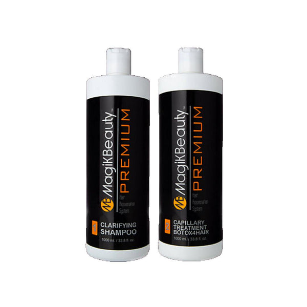 Magik Beauty |Premium Duo Clarifying Shampoo and BTX4HAIR Capillary treatment 33 fl. oz