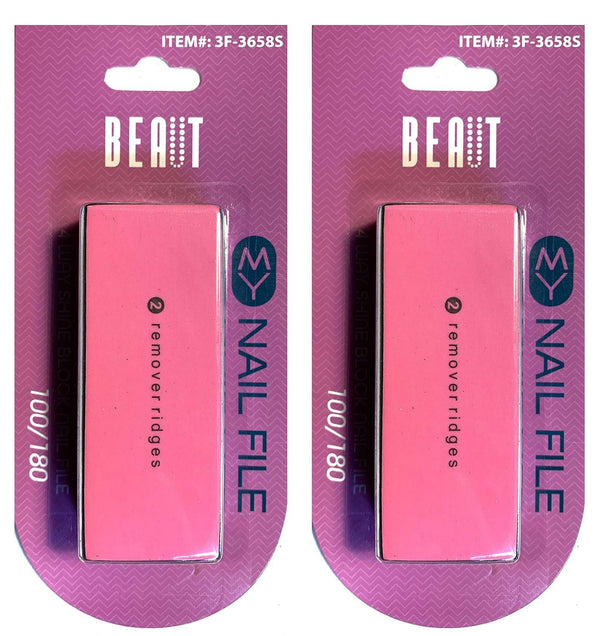 Beaut Nail File 4 Way Shine Block 100/180