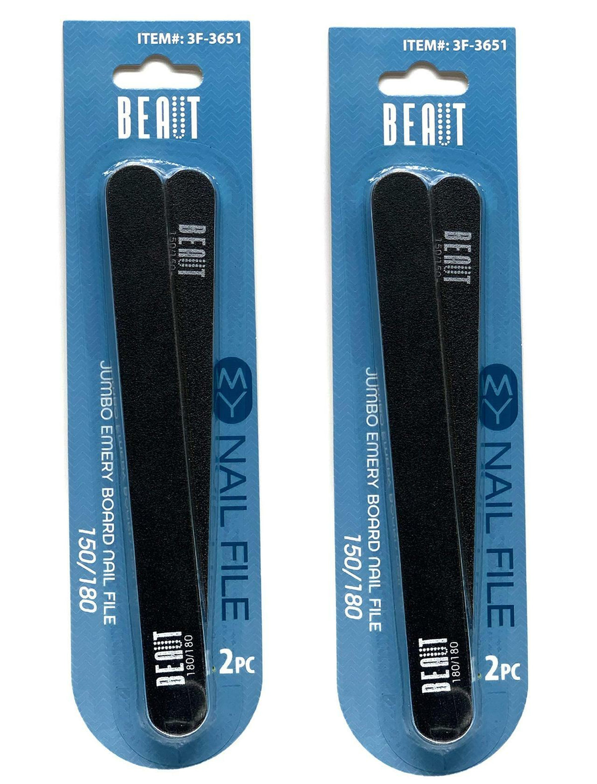 Beaut Jumbo Emery Board Nail File 150/180 (4 pcs)