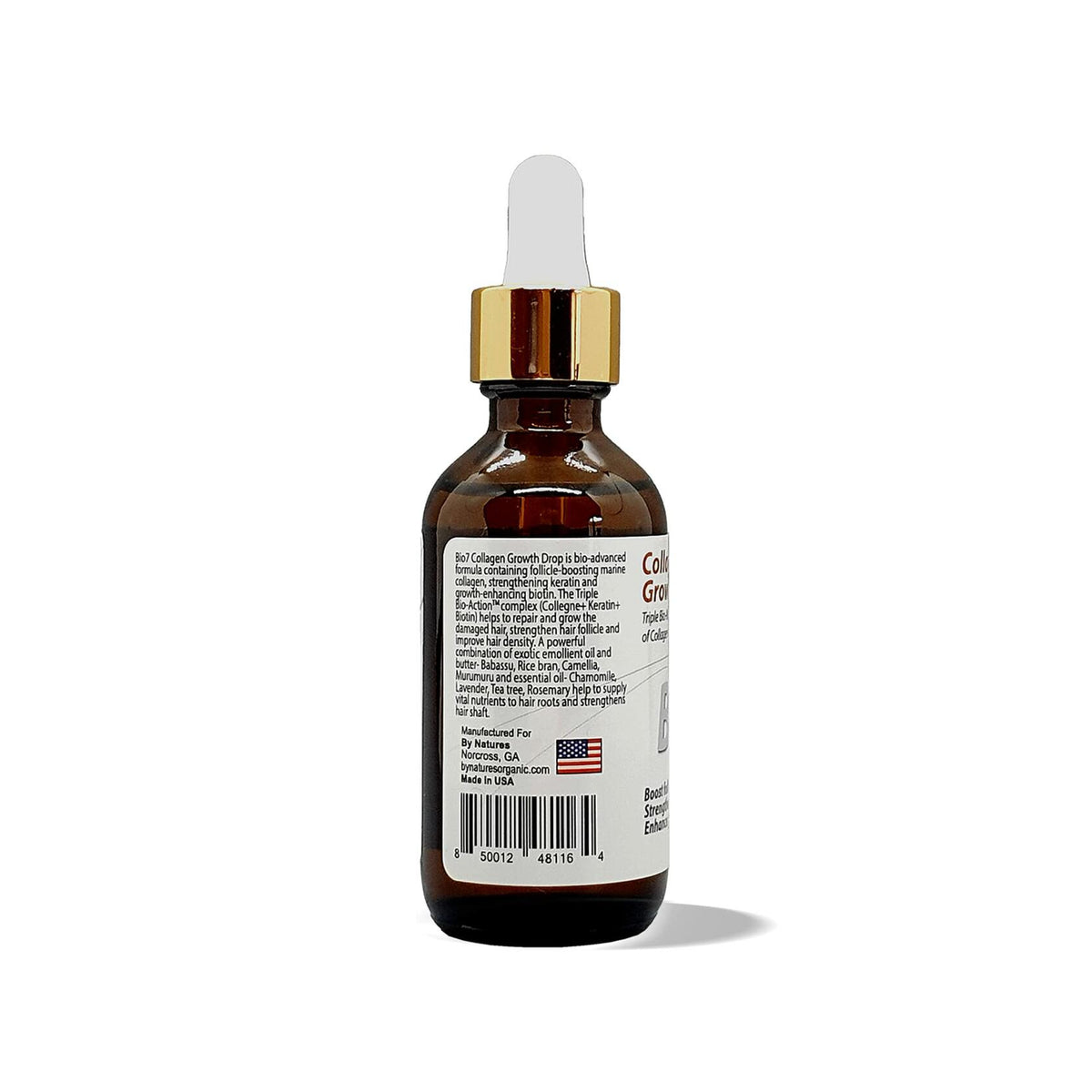 BIO7 COLLAGEN HAIR GROWTH DROP TRIPLE BIO-ACTION OF COLLAGEN + KERATIN + BIOTIN - 2 Fl Oz (2 Pack) - Boost Follicle, Strengthen roots, Enhance Hair Growth, Repair and Grow Damaged Hair, Improve Hair Density, Strengthens Hair Shaft - Keratin, By Natures