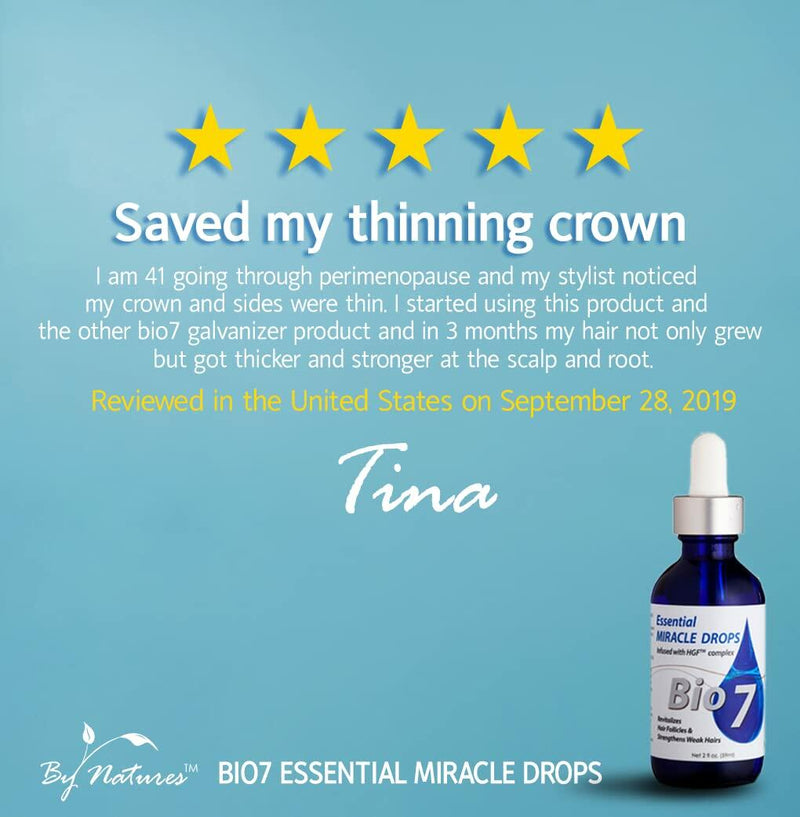Bio 7 Essentials Miracle Drops Hair Oil - 2Fl Oz  (2 Pack) By Natures