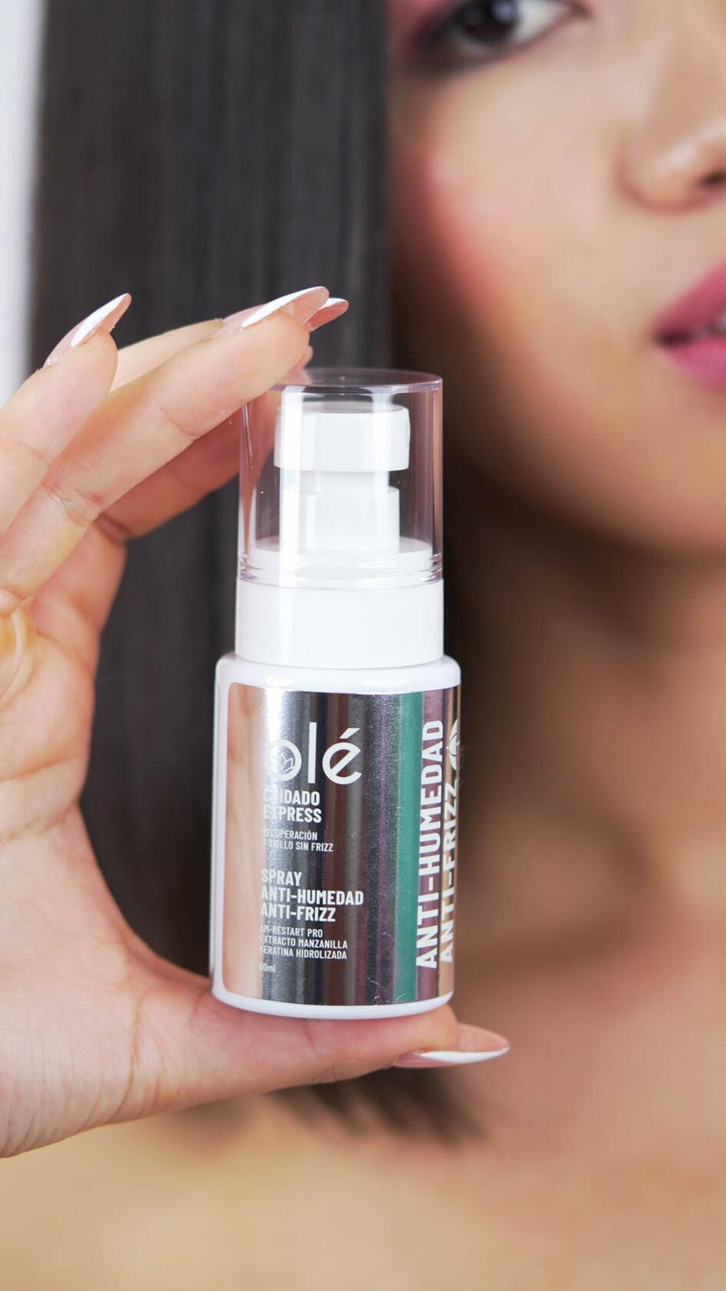 OLÉ Bye Bye Frizz 4 Piece Pack - Detangling Thermoprotector + Anti-Frizz Anti-Humidity Spray + Hair Wax Stick + Uchuva Fruit Oil Hair Treatment