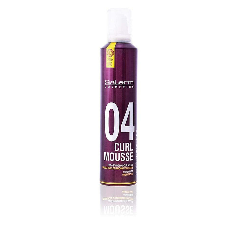 SALERM - Curly Hair Mousse - Pro Line Curl Mousse - 405 ml - More Defined and Flexible Curls - Extra Strong Hold - Anti-Humidity Effect - Color Protection
