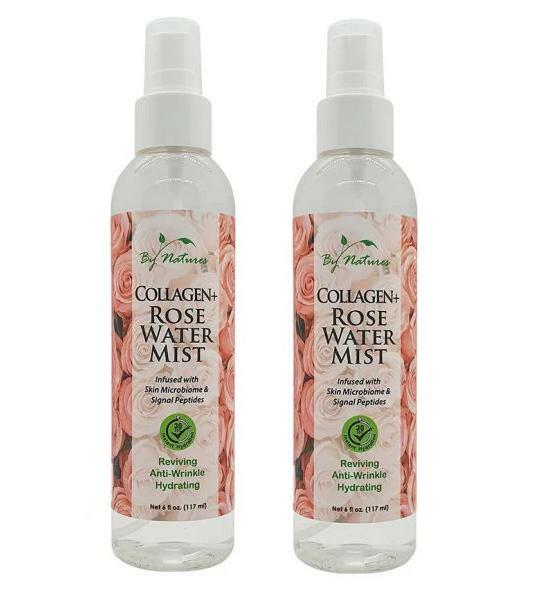 Collagen + Rose Water Mist for Face and Skin with Microbiome Kombucha and Rice Water 6 fl oz