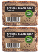 By Natures 100% Natural African Black Soap Original 3.5 Oz (Pack of 2)