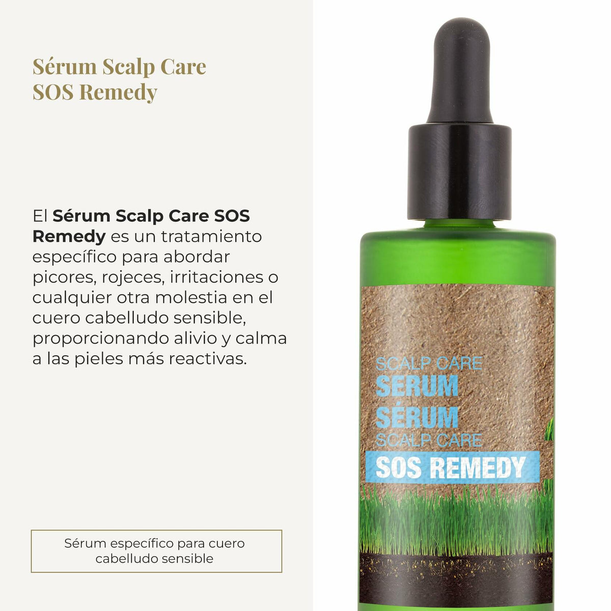SALERM - Sensitive Scalp Serum - Scalp Care SOS Remedy Serum Biokera Natura - 45 ml - with Honey and Willow Extract - Helps Mantain Scalp Comfort - Lightweight and Nourishing Formula