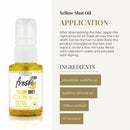 SALERM - Hair Oil - Biokera Fresh Yellow Shot Oil - 75 ml - Abyssinian and Almond Oil - Nourishes, Repairs, and Protects Damaged Hair - Shinier Hair - Sulfate-Free and Paraben-Free