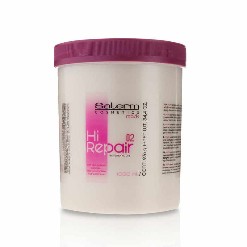 SALERM - Hair Repair Mask - Hi Repair Mask 02-1000 ml - Deeply Moisturizes Damaged Hair - Repairs and Rejuvenates - Shinier and Softer Hair - Immediate Effect