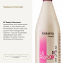 SALERM - Repairing Shampoo - Hi Repair Shampoo - 1000 ml - Deep Hydration for Damaged Hair - Repairs and Rejuvenates - Shinier and Softer Hair - Immediate Effect