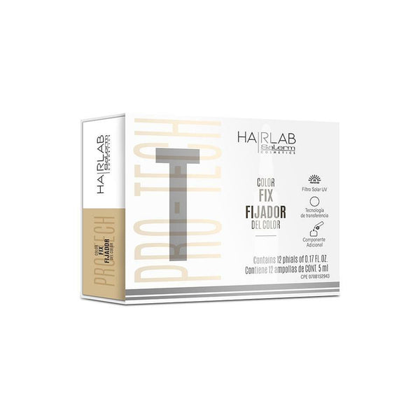Salerm Hairlab Color Fix Professional Hair Color Fixer, 12 x 0.17 fl.oz Phials, UV Protection