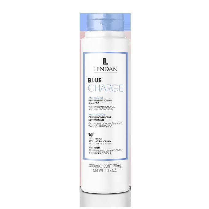 Lendan - Blue Shampoo - Blue Charge Shampoo - 300 ml - With Blue Pigments - Color Correcting - Neutralizes Yellow Tones - Deep Hair Hydration - Vegan