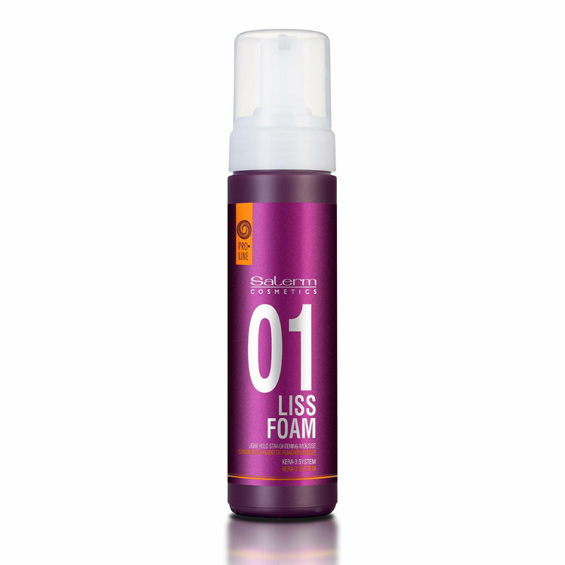 SALERM - Straight Hair Foam - Pro Line Liss Foam 01-200 ml - Eases and Improves Straightening Results - Anti-Frizz - Light Hold - Heat Protector - Treats and Repairs Hair