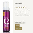 SALERM - Curly Hair Foam - Pro Line Curl Foam 02-200 ml - Creates Defined, Natural, and Flexible Curls - with 3 Types of Keratin - Repairs and Hydrates Hair - with UV Sun Filter