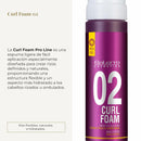 SALERM - Curly Hair Foam - Pro Line Curl Foam 02-200 ml - Creates Defined, Natural, and Flexible Curls - with 3 Types of Keratin - Repairs and Hydrates Hair - with UV Sun Filter