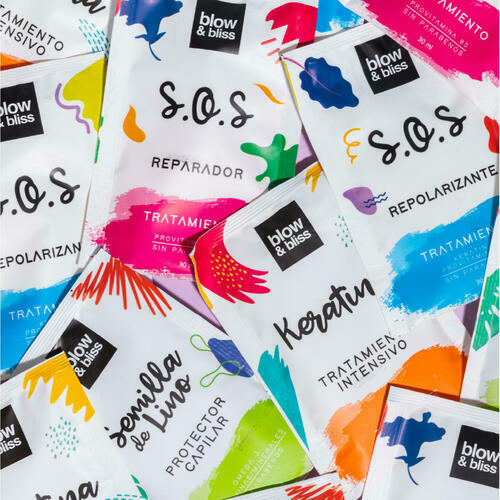 Blow & Bliss SOS Repolarizing Hair Treatment Mask with Keratin and Provitamin B5 for all hair types 1.01 oz (Pack of 3)