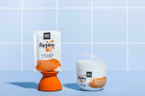 Blow & Bliss Argan Oil Hair Intensive Mask Strengthens and Nourishes Repairs Split Ends and Restores Shine 1.01 oz (Pack of 3)