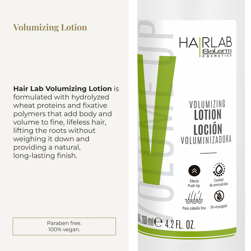 SALERM - Hair Spray for Fine Hair - Volume Lotion Hair Lab - 200 ml - Hair Lotion with Caffeine and Amino Acids - Gives Hair Body and Volume - Paraben-Free