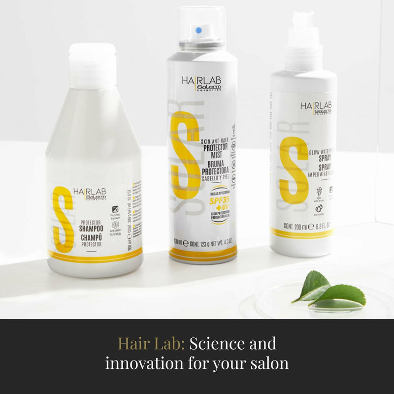 SALERM - Waterproofing and Repairing Hair Spray - Hair Lab Solar - 200 ml - Heat Protection - for Dry or Sun-Damaged Hair - Anti Frizz Hair - Smooths and Strengthens