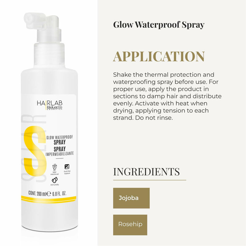 SALERM - Waterproofing and Repairing Hair Spray - Hair Lab Solar - 200 ml - Heat Protection - for Dry or Sun-Damaged Hair - Anti Frizz Hair - Smooths and Strengthens