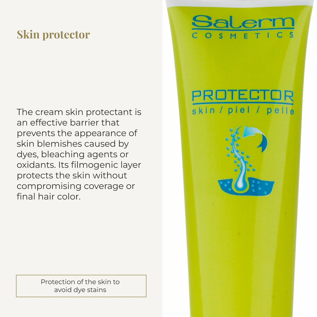 SALERM - Skin Protector - Protector Skin - 60 ml - Prevents Hair Dye Stains on Skin - Prevents Itching in Sensitive Areas - Easy to Apply